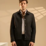 Black Suede Effect Urban Jacket